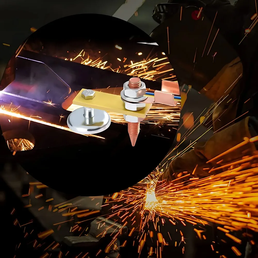 Welding Magnet Head Magnetic Welding Fix Ground Clamp Single/Double Strong Magnetic Weldings Support for Electric Welding Ground