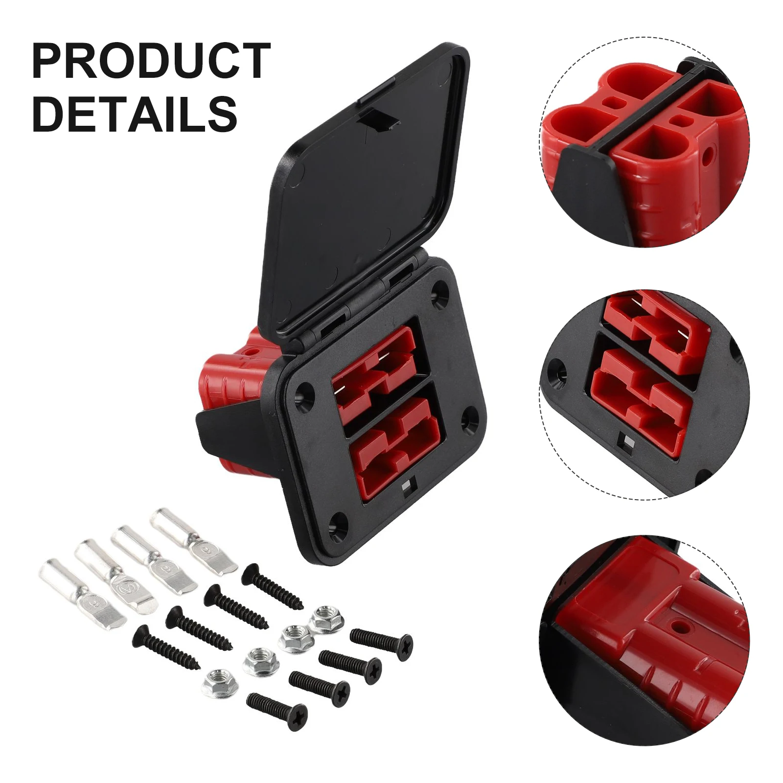 1 Set 50A 600V Twin Dual Flush Mount Bracket For Ander-Plug Connector Flush Mounts For Electric Vehicles Power Distribution