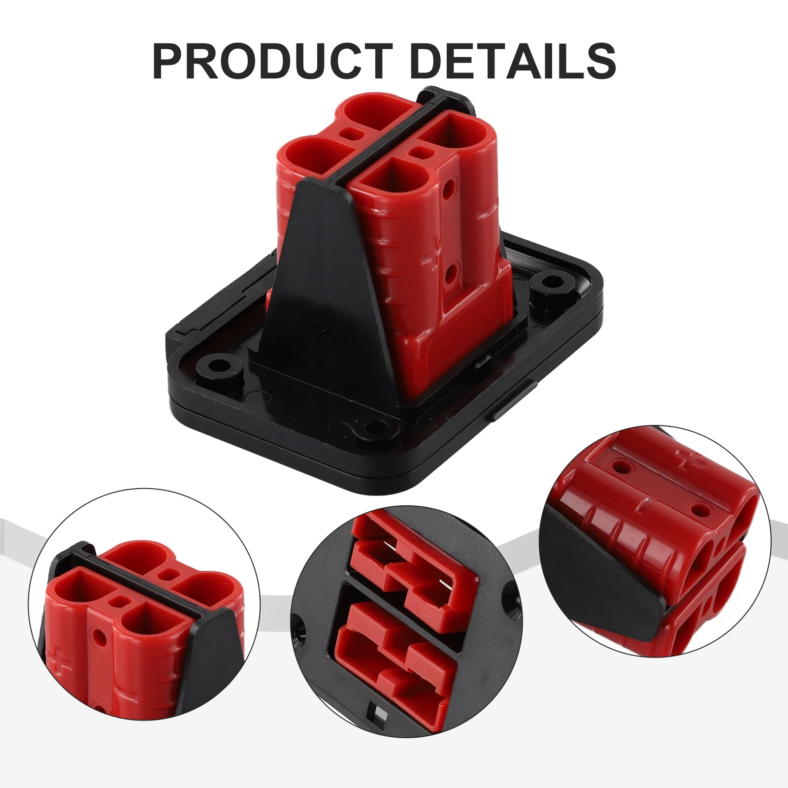 1 Set 50A 600V Twin Dual Flush Mount Bracket For Ander-Plug Connector Flush Mounts For Electric Vehicles Power Distribution