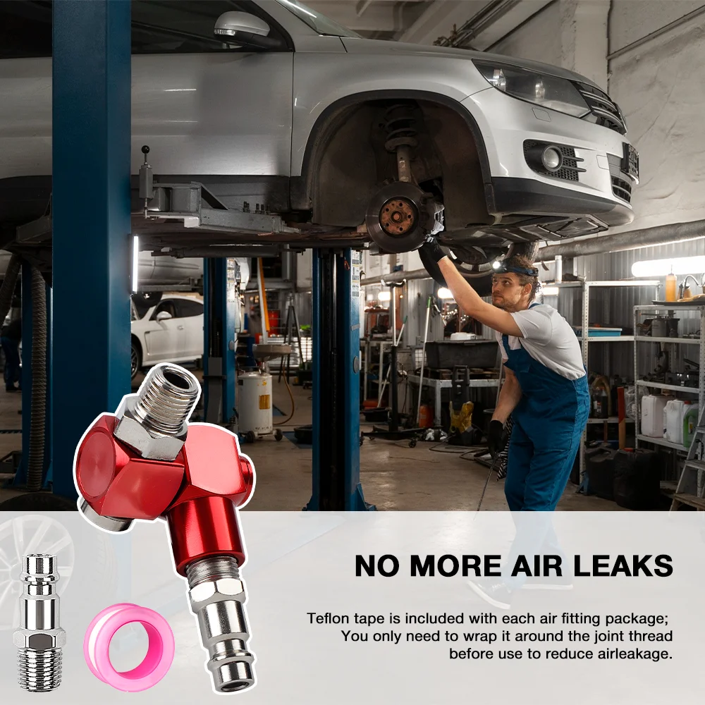 1/4" NPT Connector, 360° Swivel Air Hose Connector,Home Air Pipe Interface, Air Compressor Accessories,Air Tools, Pipe Interface