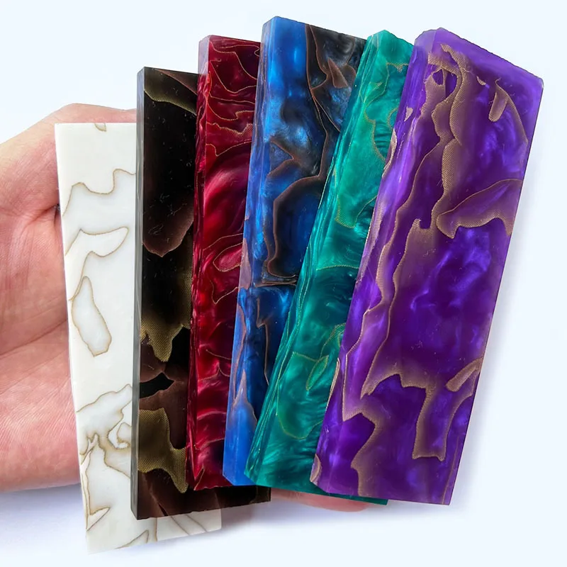 1PC Multicolour Copper Mesh Resin Compression Plate Material for DIY Knife Handle Patch Decor Scales Hand Modified Materials