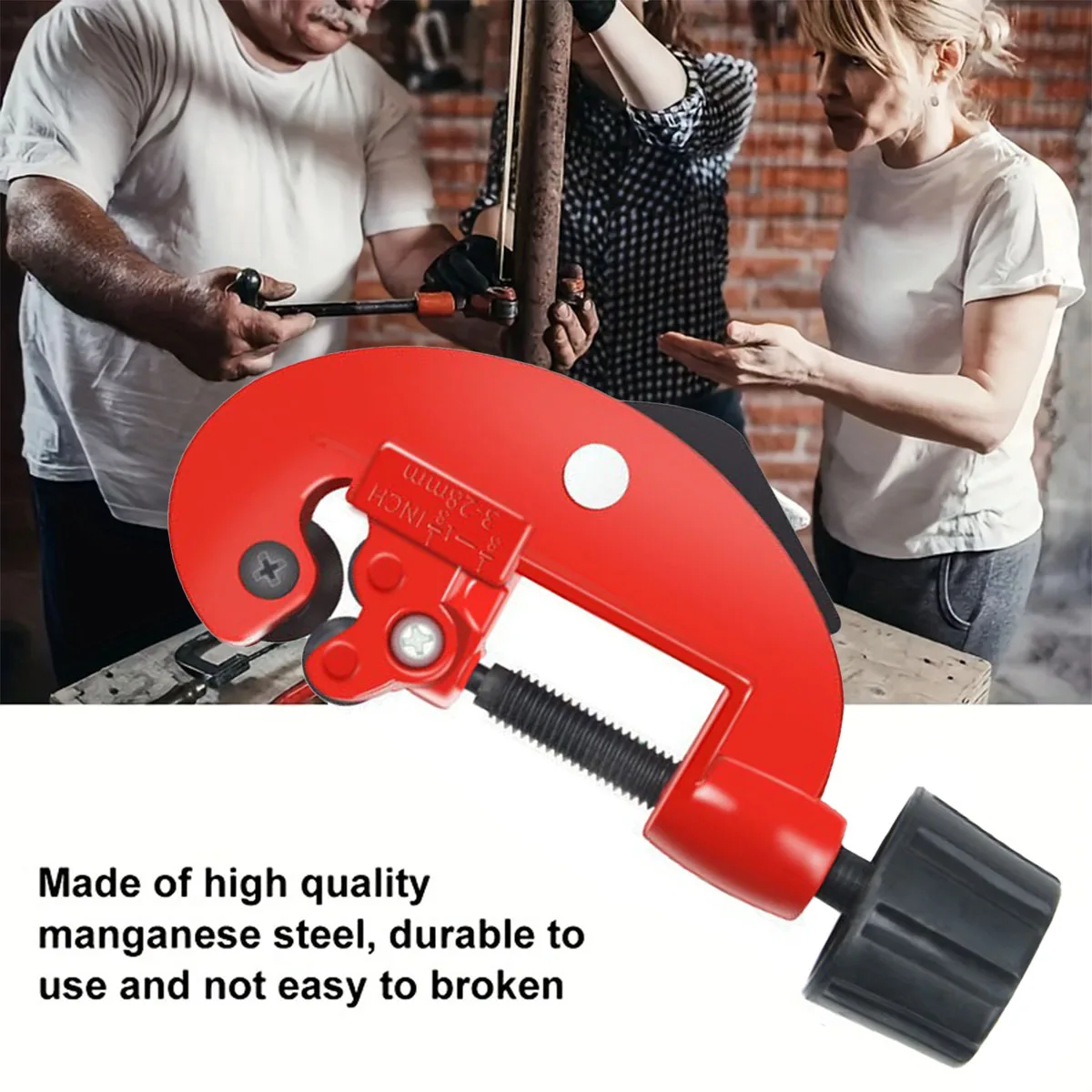 1pc Carbon Steel Tubing Cutter, 1/8" To 1-1/8" Stainless Steel Aluminum Copper Pipe Cutter