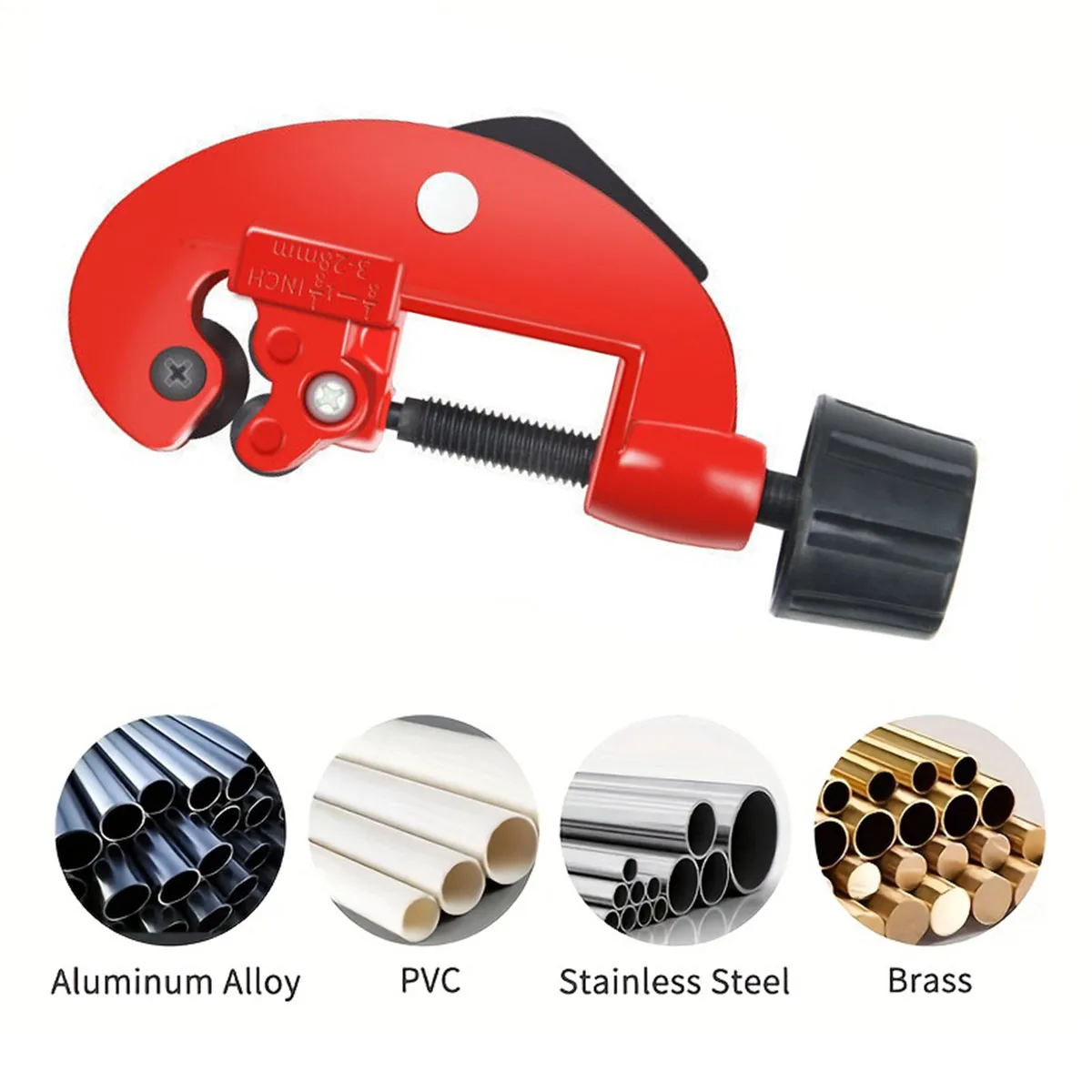 1pc Carbon Steel Tubing Cutter, 1/8" To 1-1/8" Stainless Steel Aluminum Copper Pipe Cutter