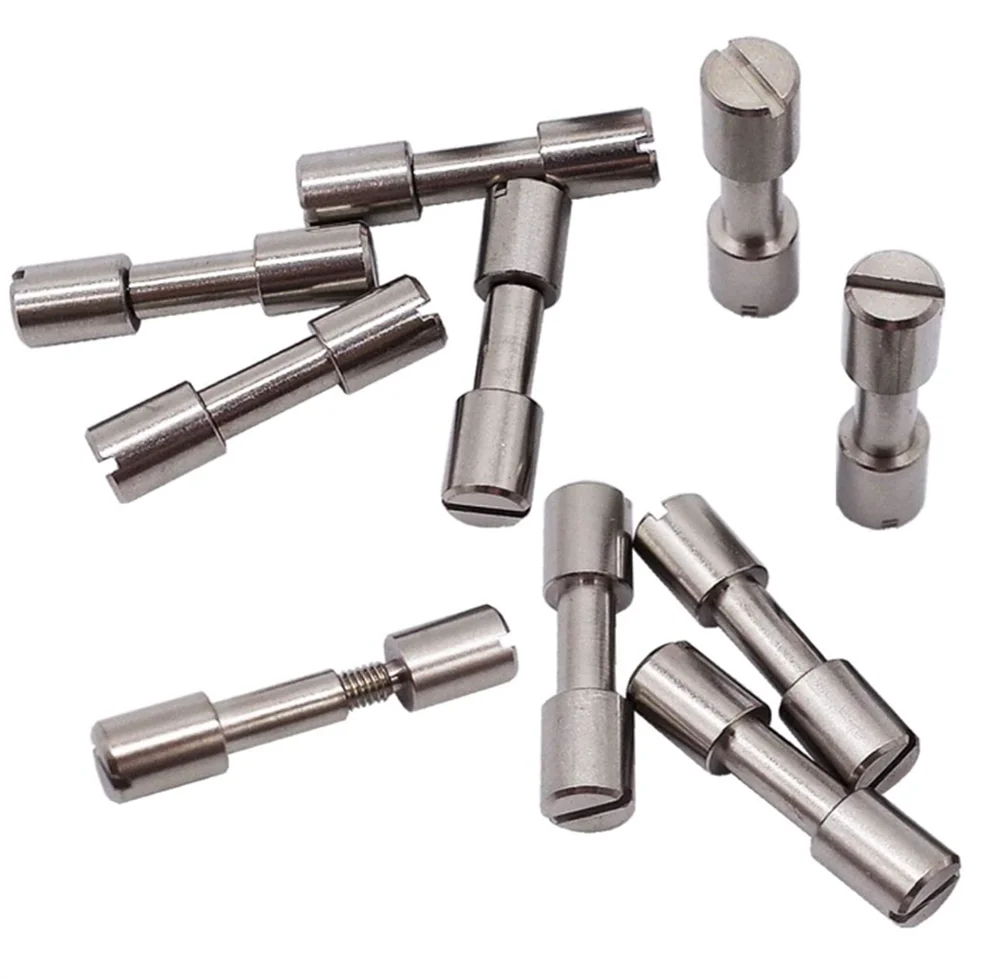 10 Sets of 6*4mm Stainless Steel Corby Bolts Fasteners Tactical Lock Rivets, Knife DIY Tool Handle Fastener EDC Knife Screw