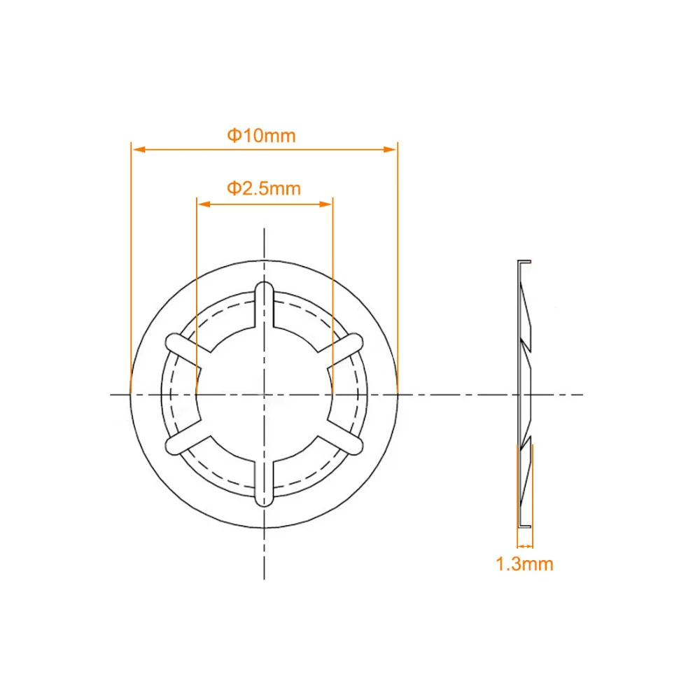 Uxcell 10pcs M3/4/6/7/8/10/14/16 Internal Tooth Washer 304Stainless Steel Locking Speed Clip Hardware Anti-corrosion