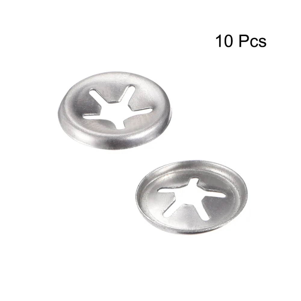 Uxcell 10pcs M3/4/6/7/8/10/14/16 Internal Tooth Washer 304Stainless Steel Locking Speed Clip Hardware Anti-corrosion