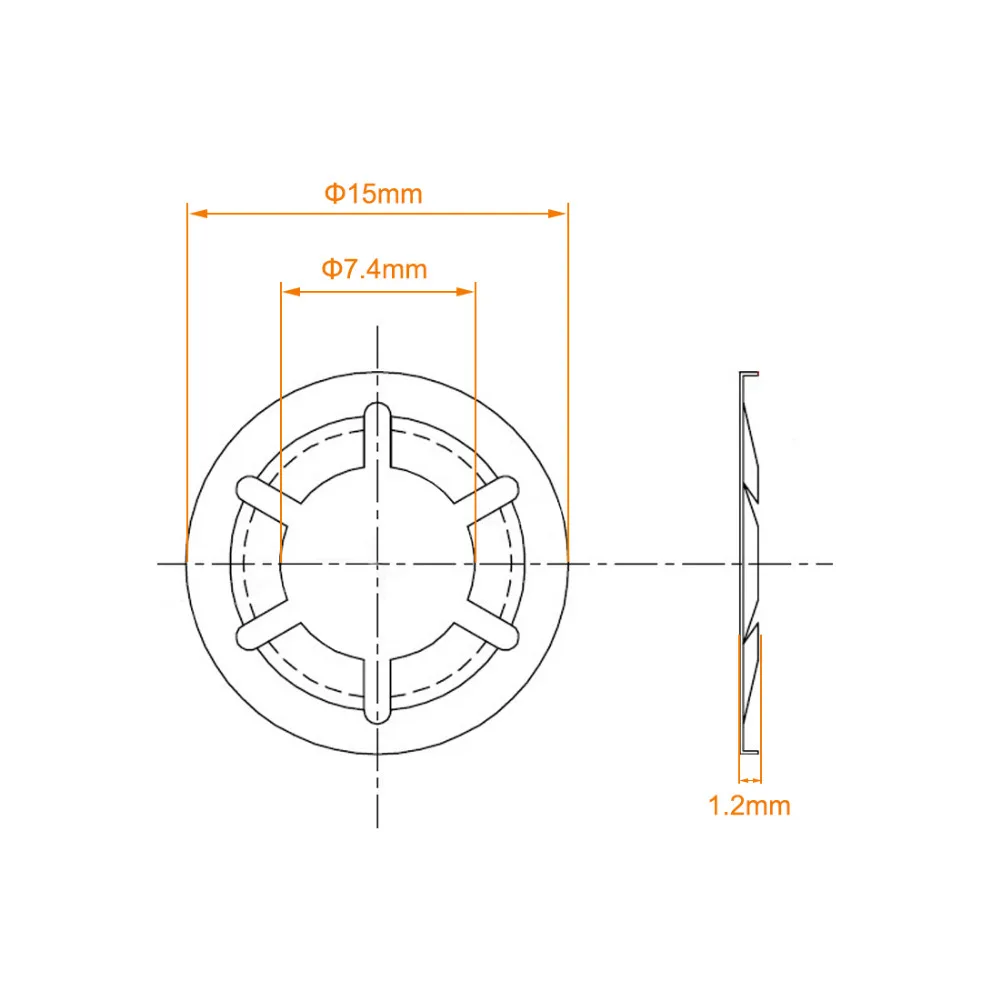 Uxcell 10pcs M3/4/6/7/8/10/14/16 Internal Tooth Washer 304Stainless Steel Locking Speed Clip Hardware Anti-corrosion