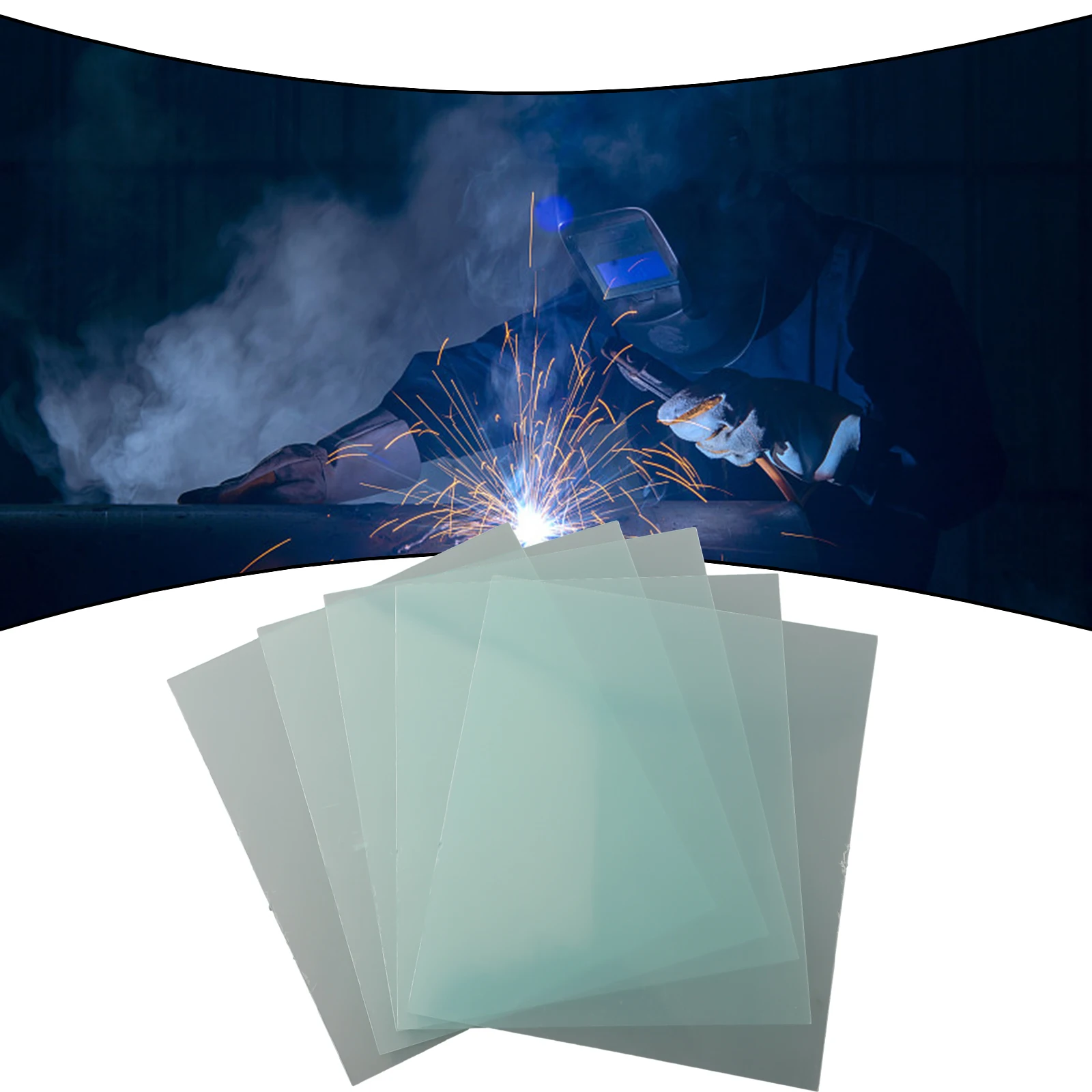 5pcs/set Protective Film For Welding Helmet Anti-Spatter Lens Protective Replacement Parts Welding Accessories