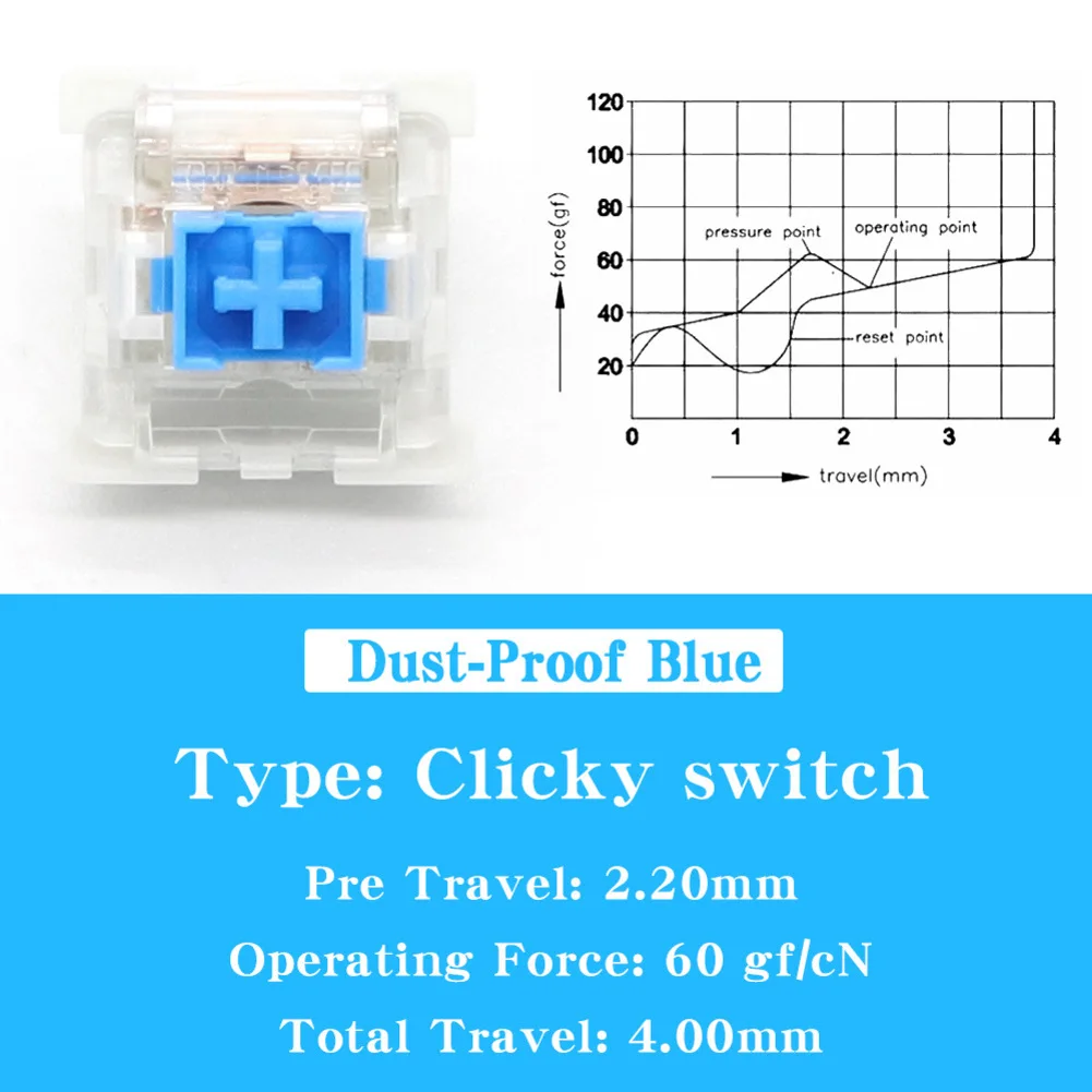 50 PCS Keyboard Switch Keyboard Clicker Key Replacement 3 Pin Tactile Switch Keyboard Replacement Accessories