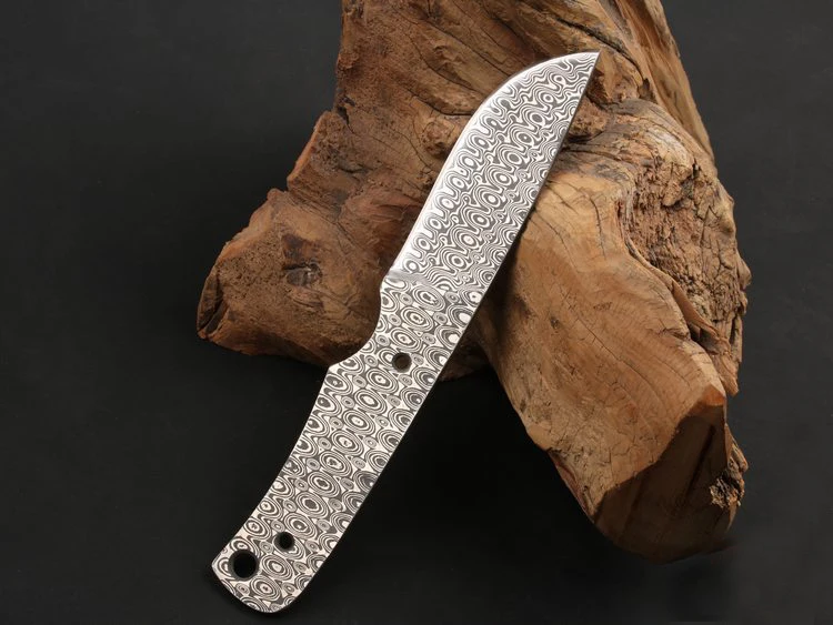 1piece VG10 Sandwich Damascus Steel for DIY Exquisite Knife Making Wave Pattern Steel Knife Blade Blank Has Been Heat Treatment