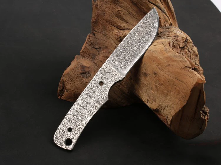 1piece VG10 Sandwich Damascus Steel for DIY Exquisite Knife Making Wave Pattern Steel Knife Blade Blank Has Been Heat Treatment