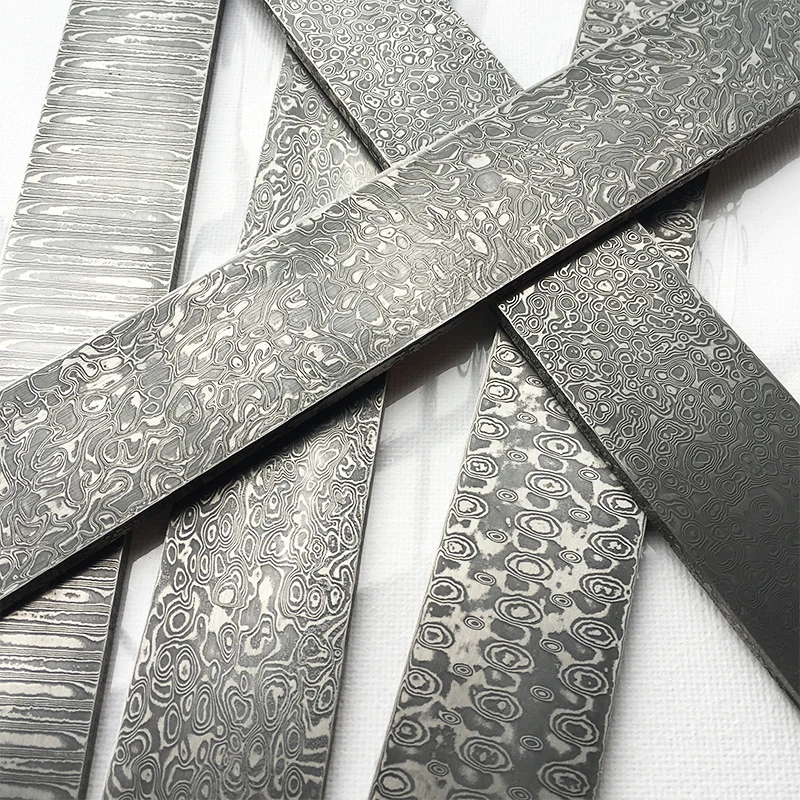 1piece VG10 Sandwich Damascus Steel for DIY Exquisite Knife Making Wave Pattern Steel Knife Blade Blank Has Been Heat Treatment