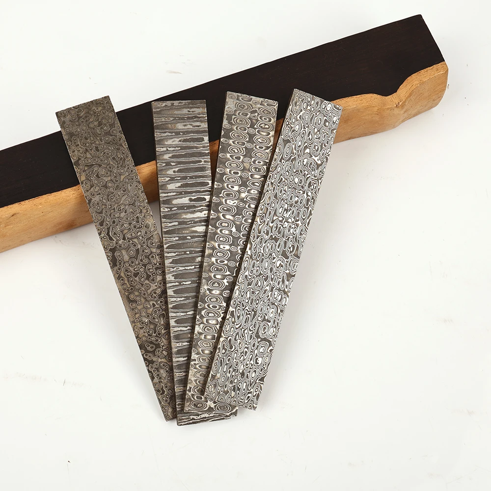 Factory Direct Damascus Steel Strip, Heat Treated & Surface Ground DIY Knife Making Blade Material Chef & Outdoor Knives Wholesa