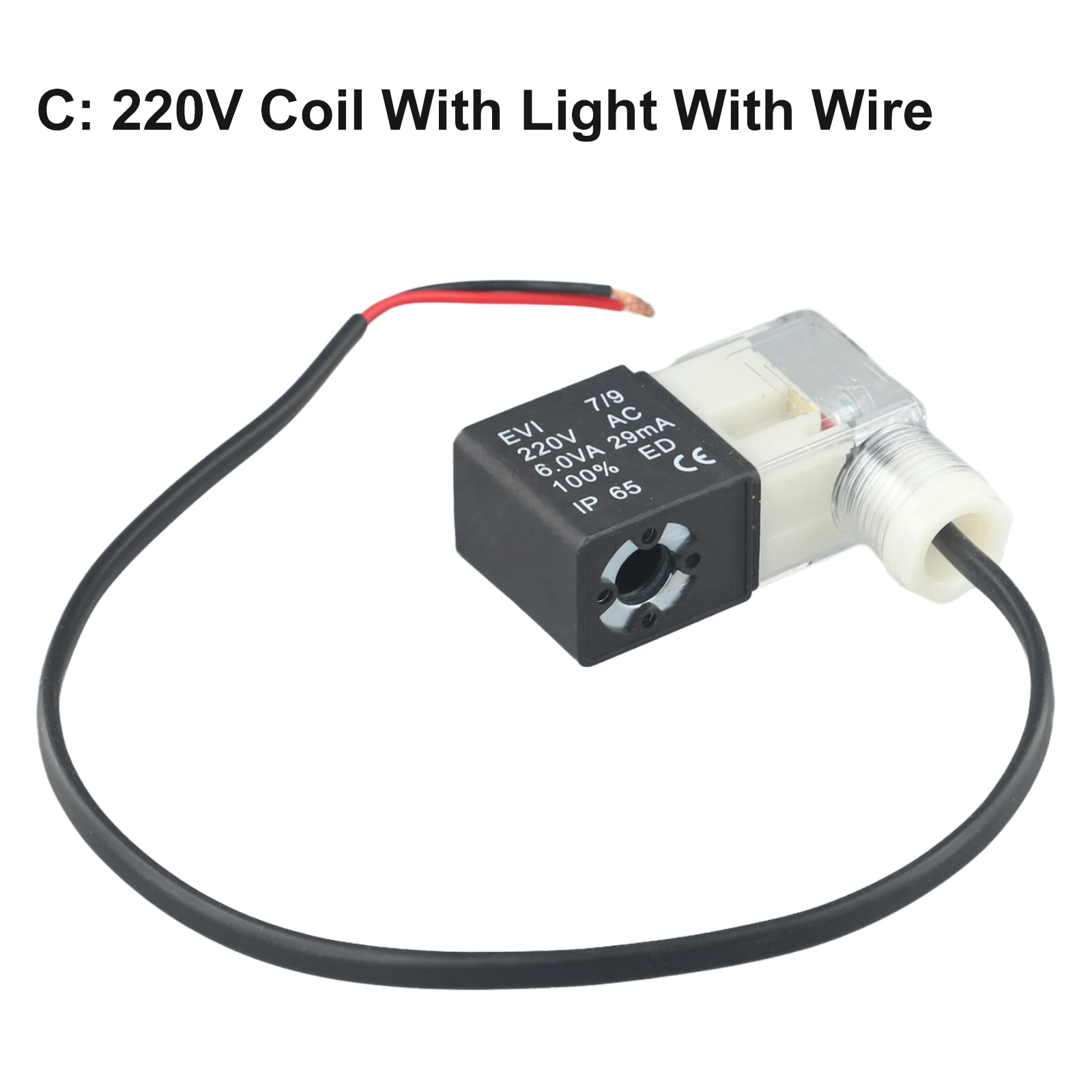 Air Pump Solenoid Valve 220V Air Compressor Solenoid Valve Power-Off Vent Exhaust Valves Mute Oil-Free Coil With Light With Wire