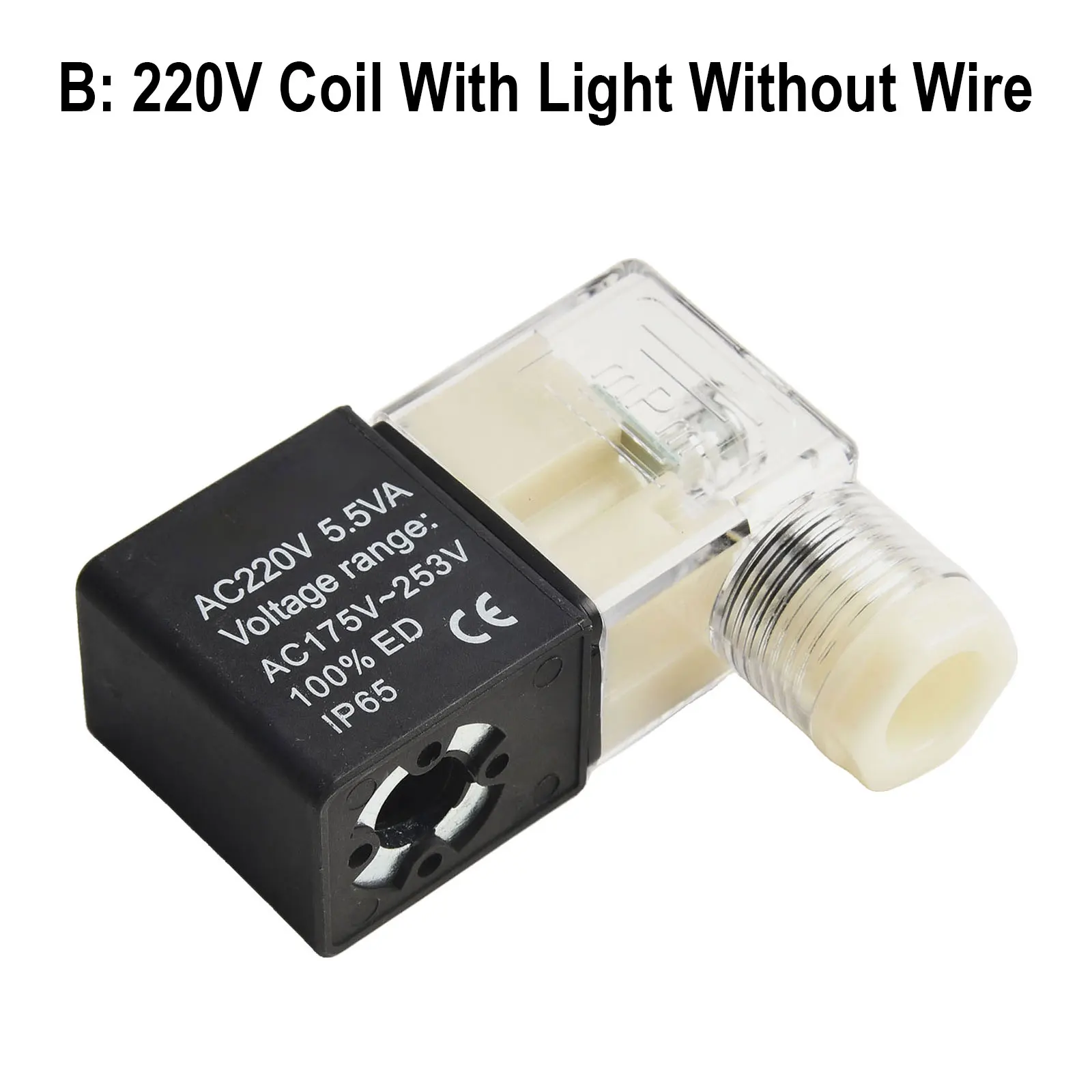 Air Pump Solenoid Valve 220V Air Compressor Solenoid Valve Power-Off Vent Exhaust Valves Mute Oil-Free Coil With Light With Wire