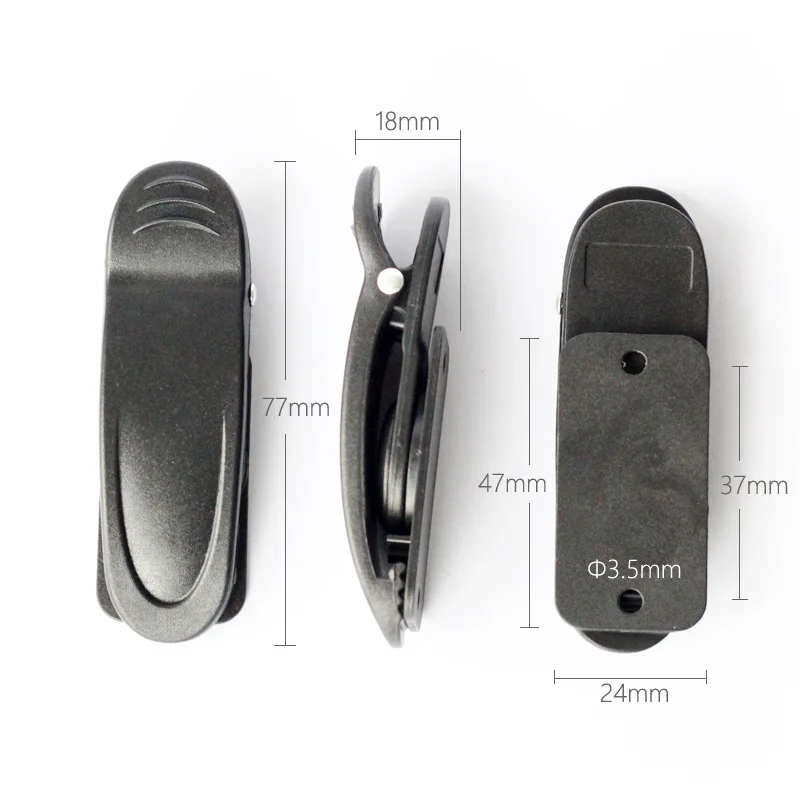 QingGear Black Ratcheting Case Clip Belt Clip Buckle (Pack of 3) Tool Parts DIY Accessory
