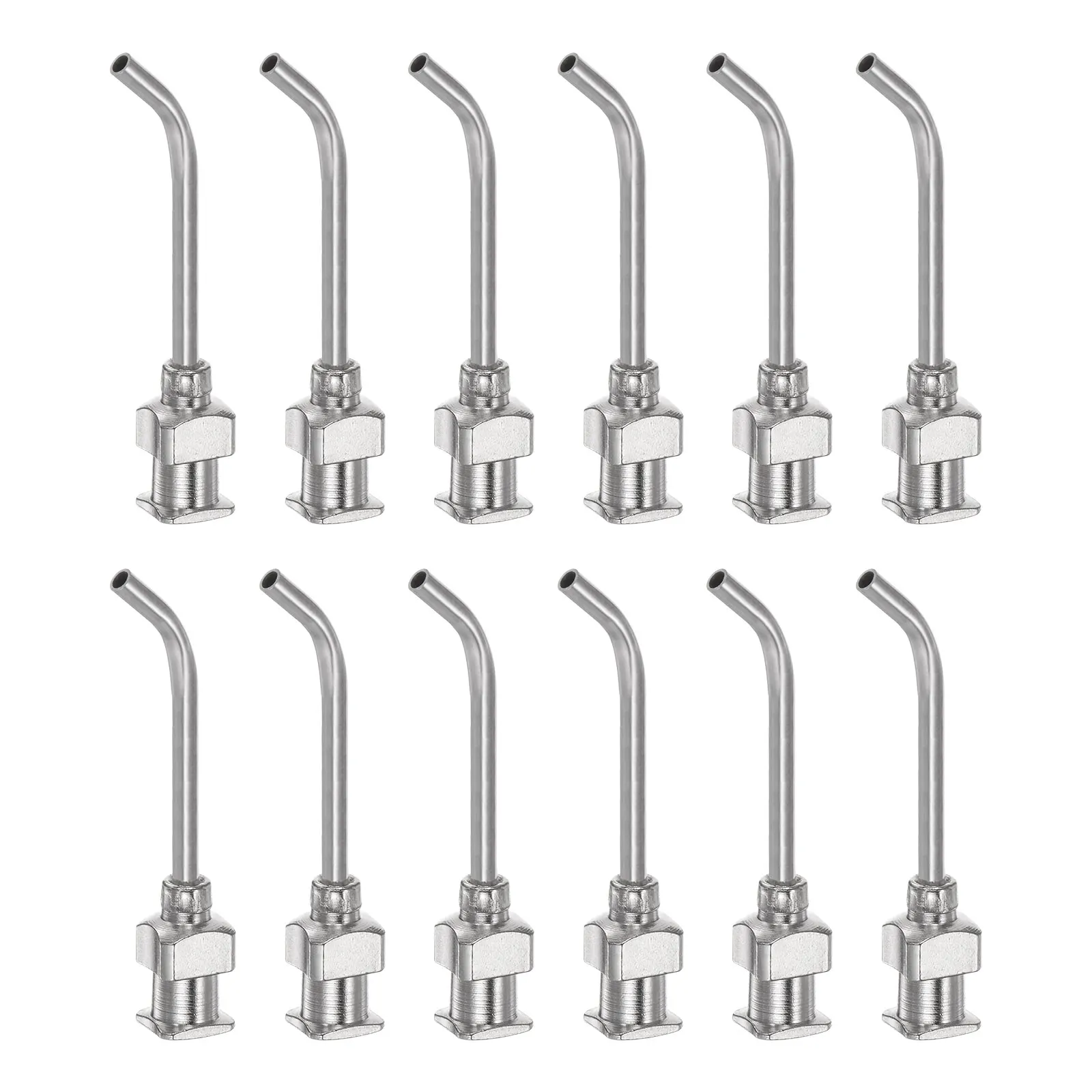 12pcs Dispensing Needles 14G 15G 16G 17G 18G 19G 20G 22G 24G 25G 26G 28G 30G 32G 34G 1" Blunt Tip Bent Needles with Luer Lock