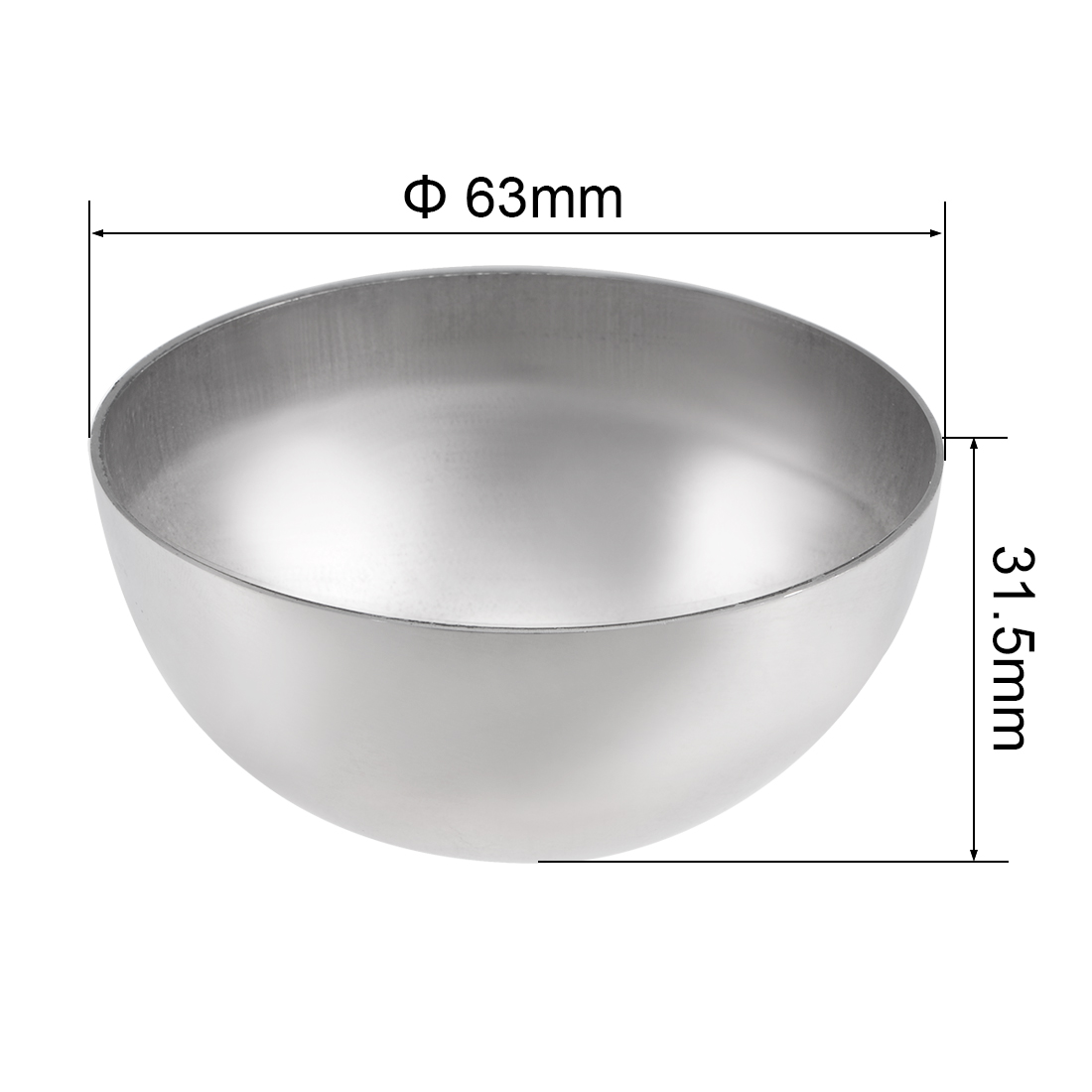 Uxcell 2pcs 304 Stainless Steel Hollow Cap Ball Hemisphere Spheres 32-101mm Dia for DIY Handrail Stair Newel Post Making