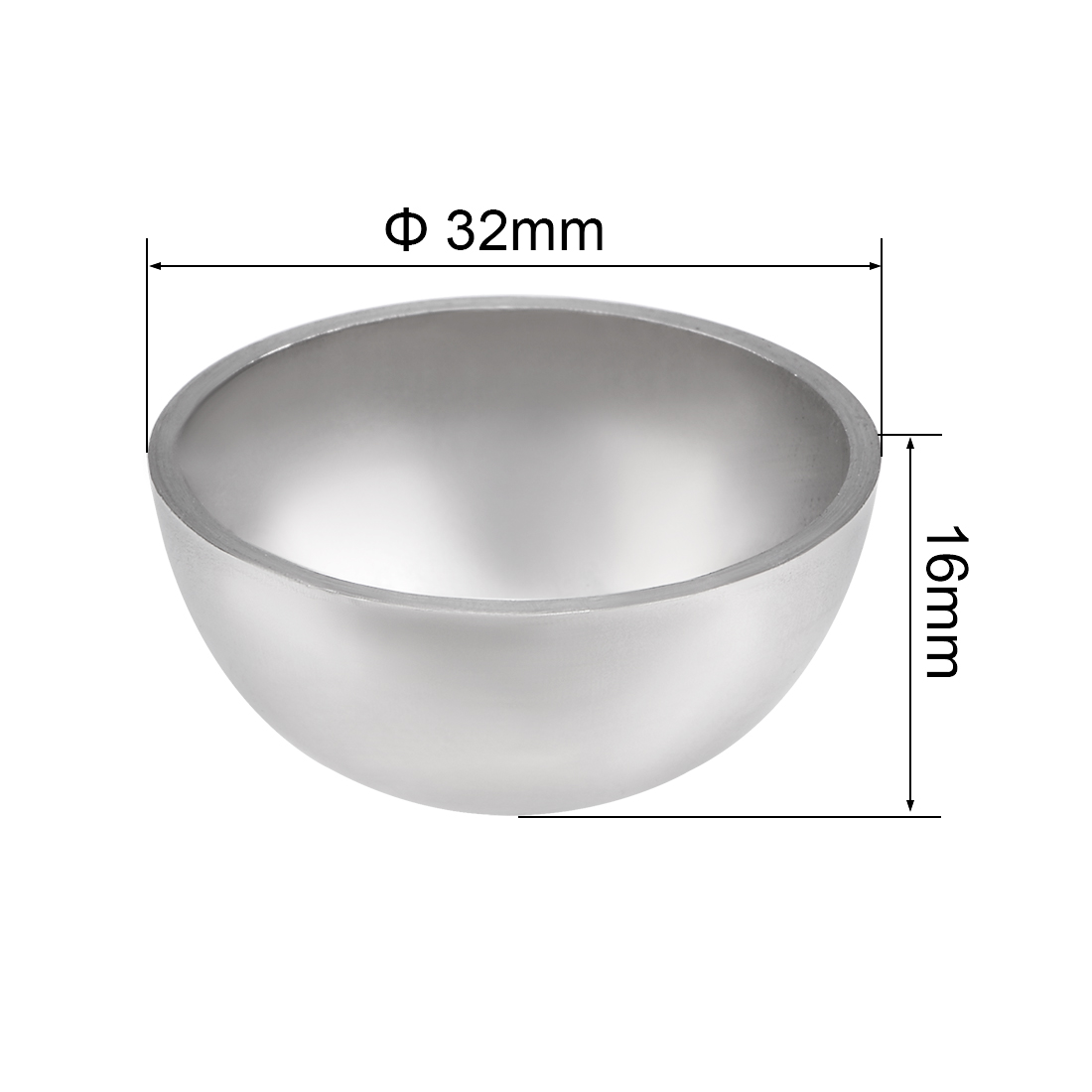 Uxcell 2pcs 304 Stainless Steel Hollow Cap Ball Hemisphere Spheres 32-101mm Dia for DIY Handrail Stair Newel Post Making