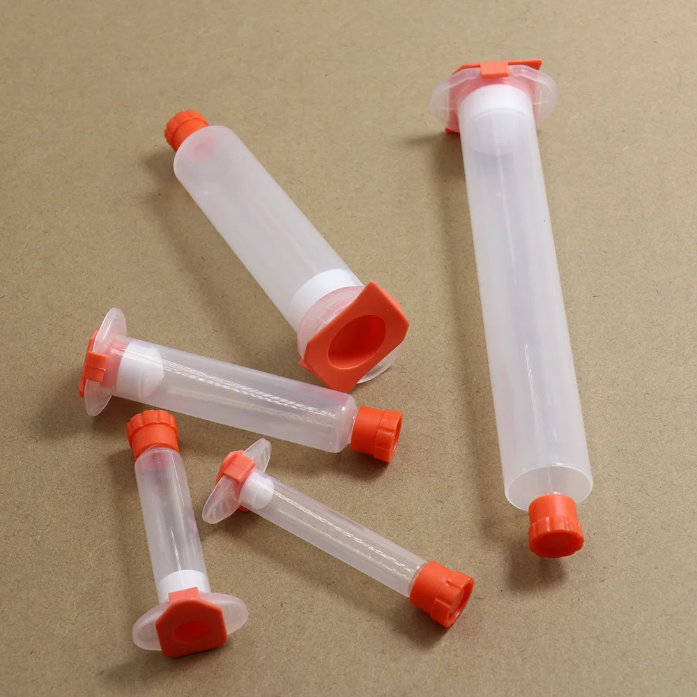 Transparent PP Tube Flux Container USA Type Dispensing Needle Tips Plastic Syringe Barrel 3CC 5CC 10CC 30CC 50CC Sub-Packing