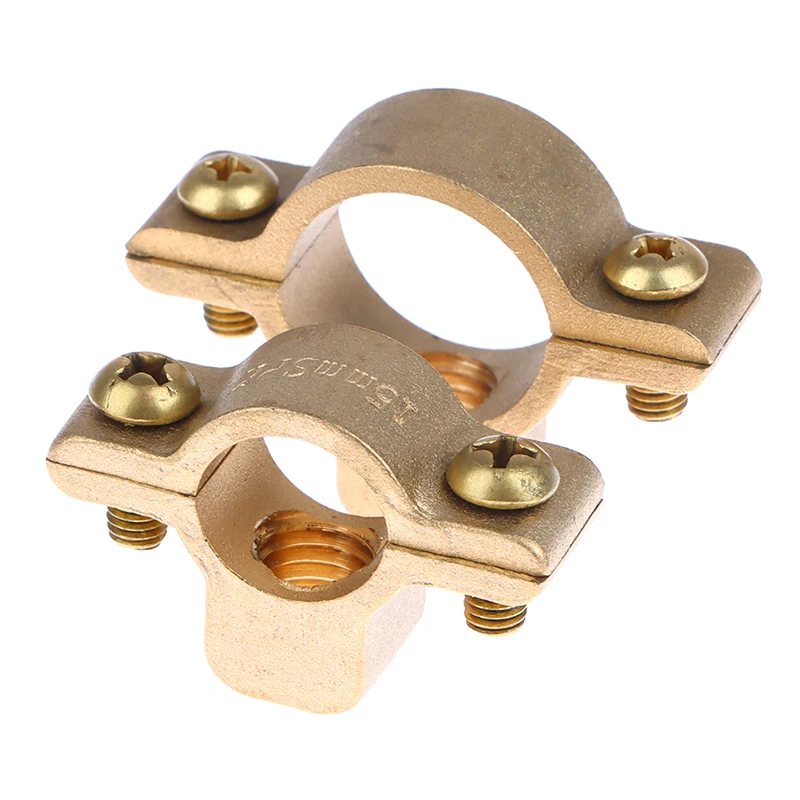 1pc Fit 15mm 22mm 28mm 35mm 40mm OD Tube Brass M10 Pipe Clamp Bracket Support Hanger Fixed Plumbing Water Replacement Parts