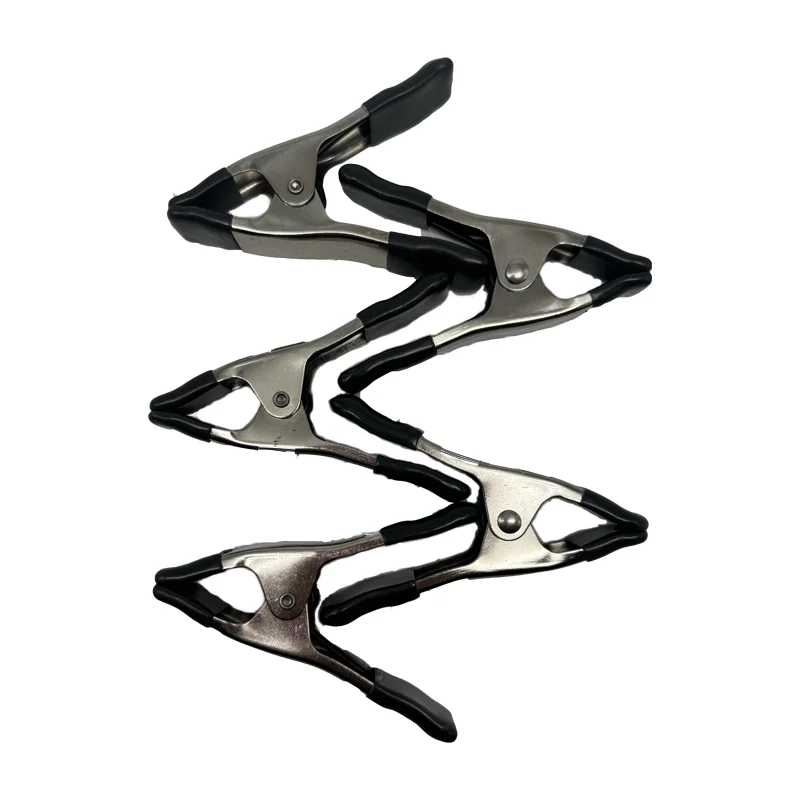 5PCS 4 Inch Steel Metal Spring Clamps 4' Clip Max Jaw Opening 20cm Large Super Heavy Duty Spring Clamp for DIY Woodworking