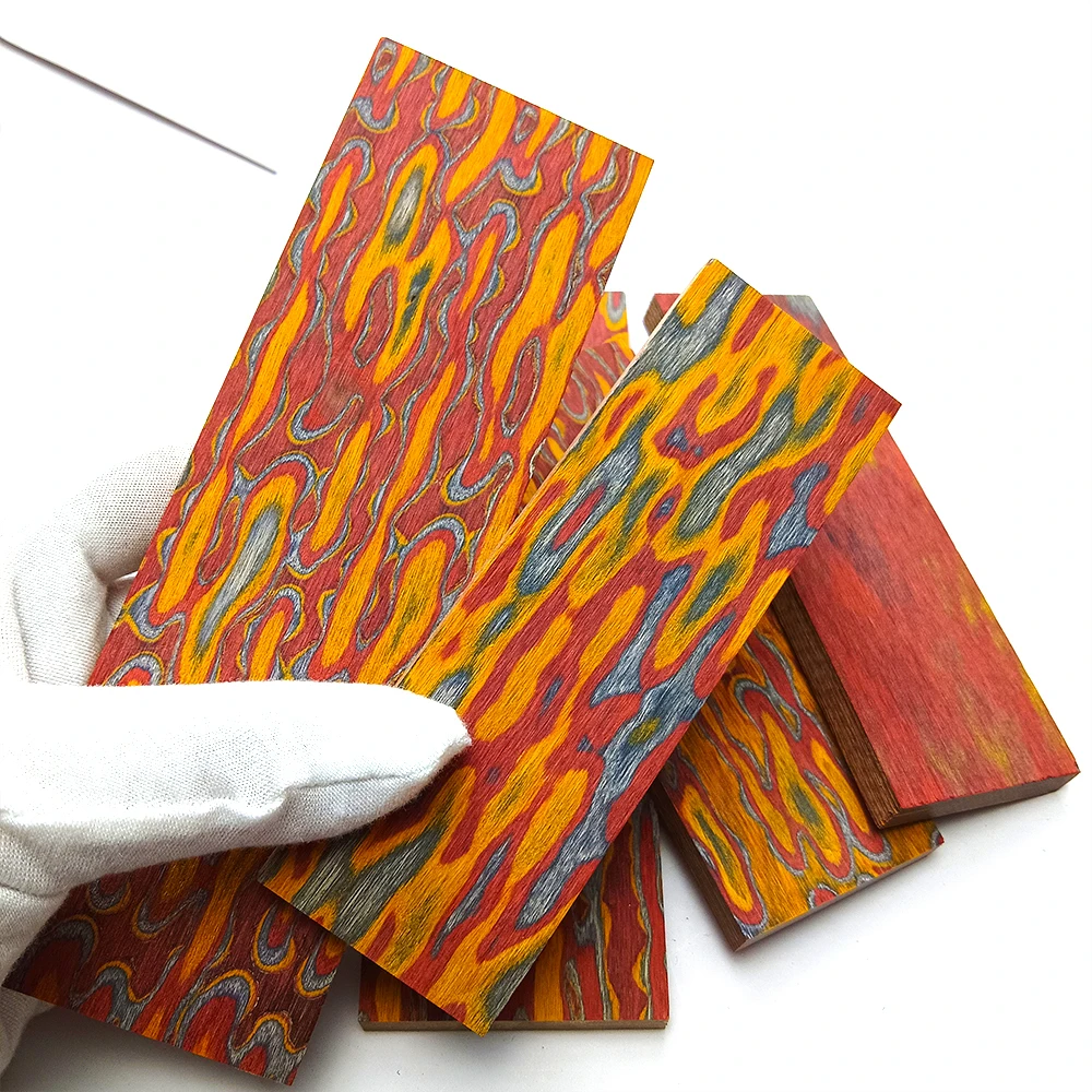 2pieces 3D Color Wood for DIY Knife Handle Making Material DIY Handle Patch Accessories 120x40x8mm