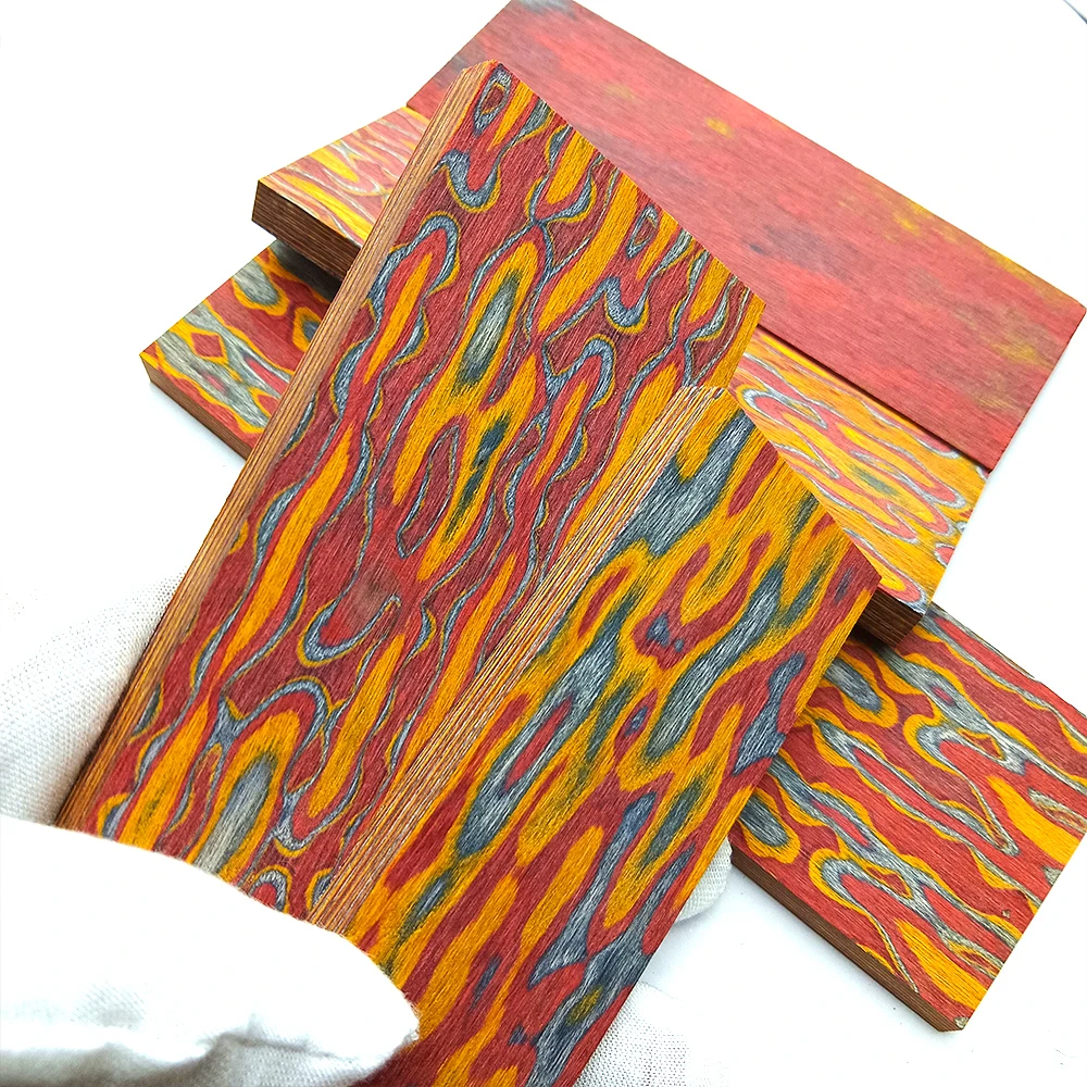 2pieces 3D Color Wood for DIY Knife Handle Making Material DIY Handle Patch Accessories 120x40x8mm