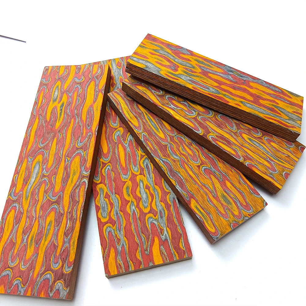 2pieces 3D Color Wood for DIY Knife Handle Making Material DIY Handle Patch Accessories 120x40x8mm