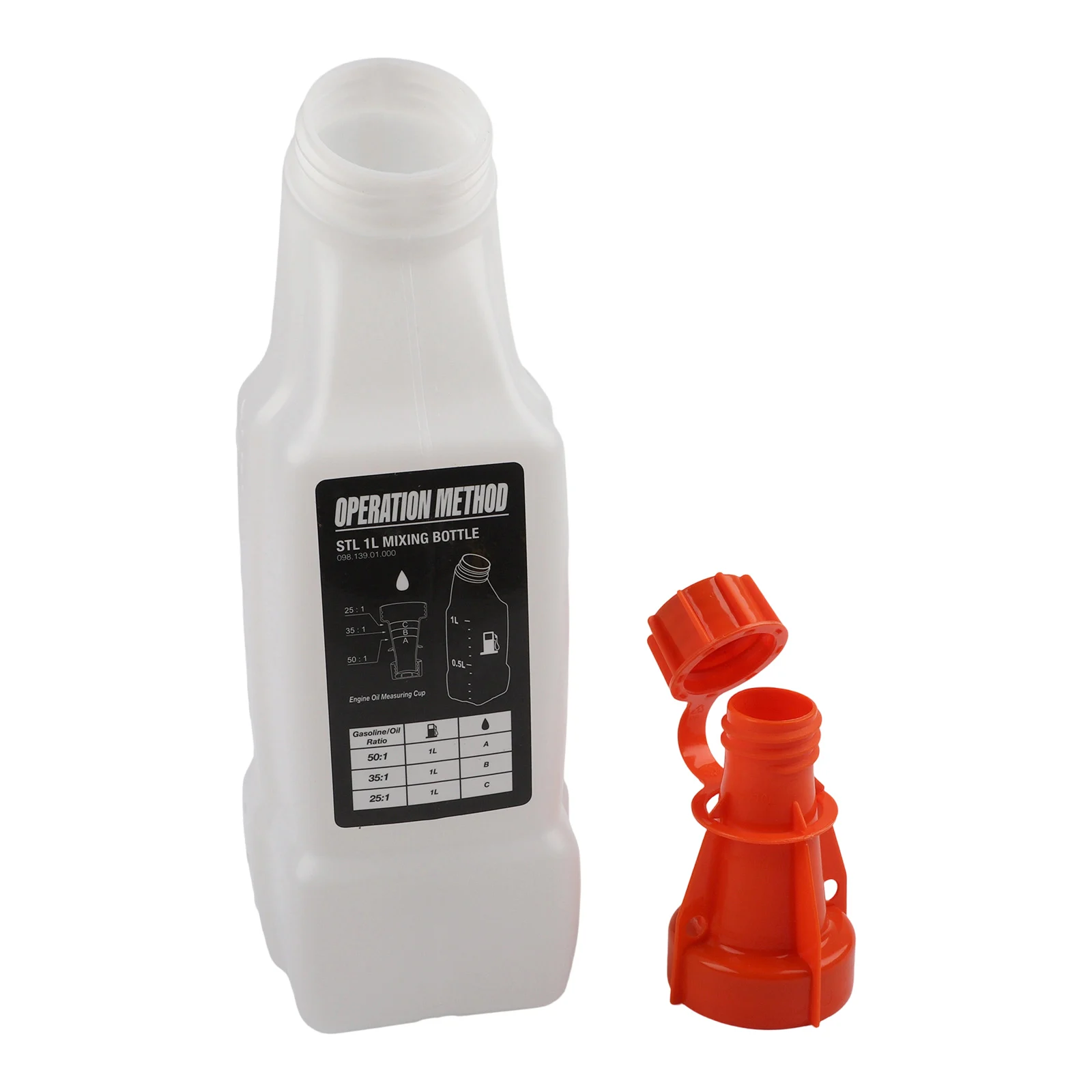 1 Pieces 1L Fuel And Oil Mixing Bottle For 2-Stroke Garden Equipment With Precise Ratio Measurements