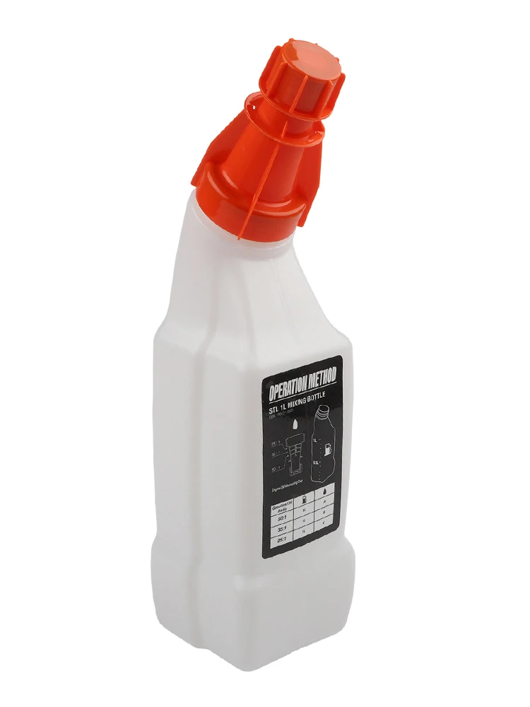 1 Pieces 1L Fuel And Oil Mixing Bottle For 2-Stroke Garden Equipment With Precise Ratio Measurements