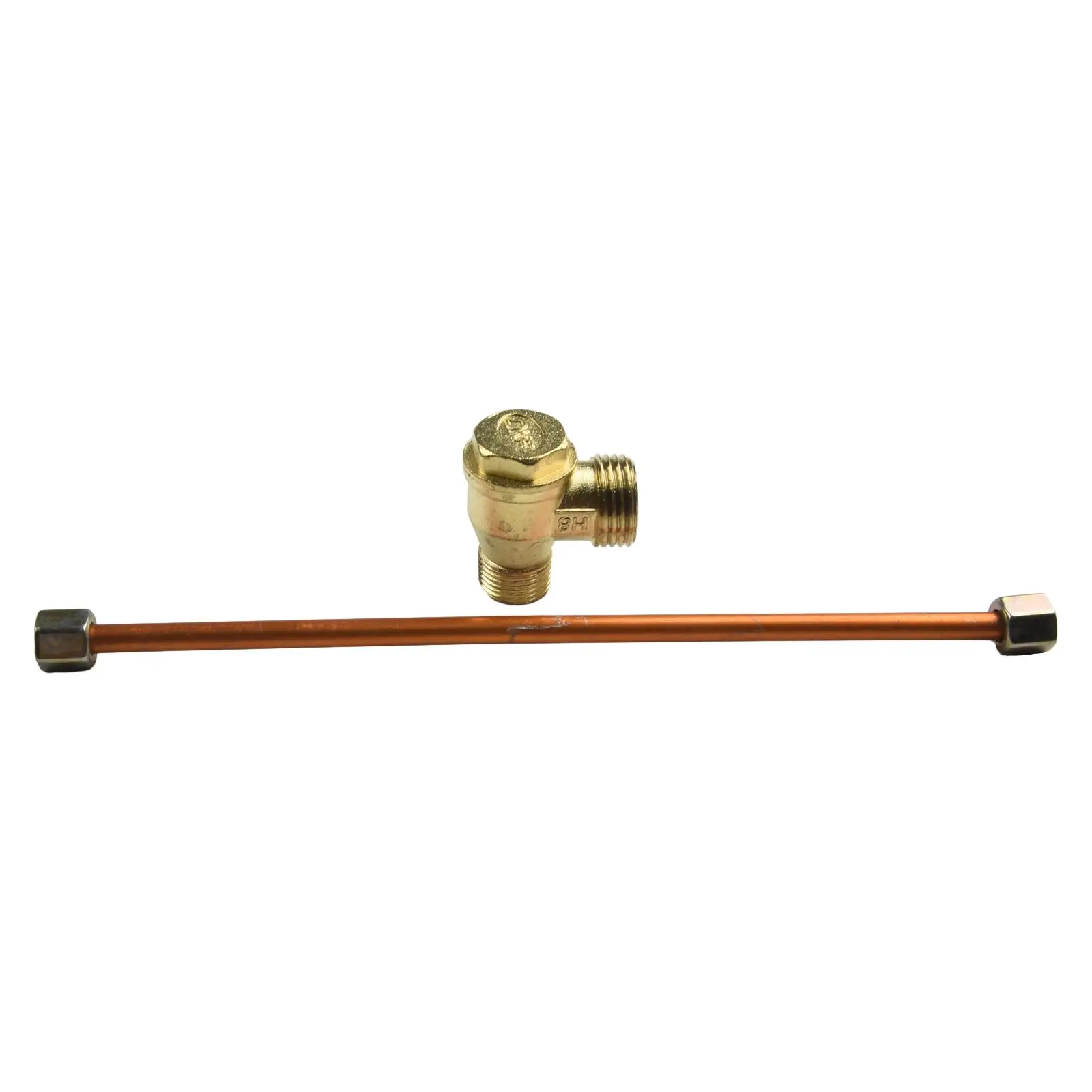 200mm Exhaust Tube With 3-Port Zinc Alloy Check Valve For Air Compressor Parts Pipe Line Hose Pneumatic Tube For Compressor