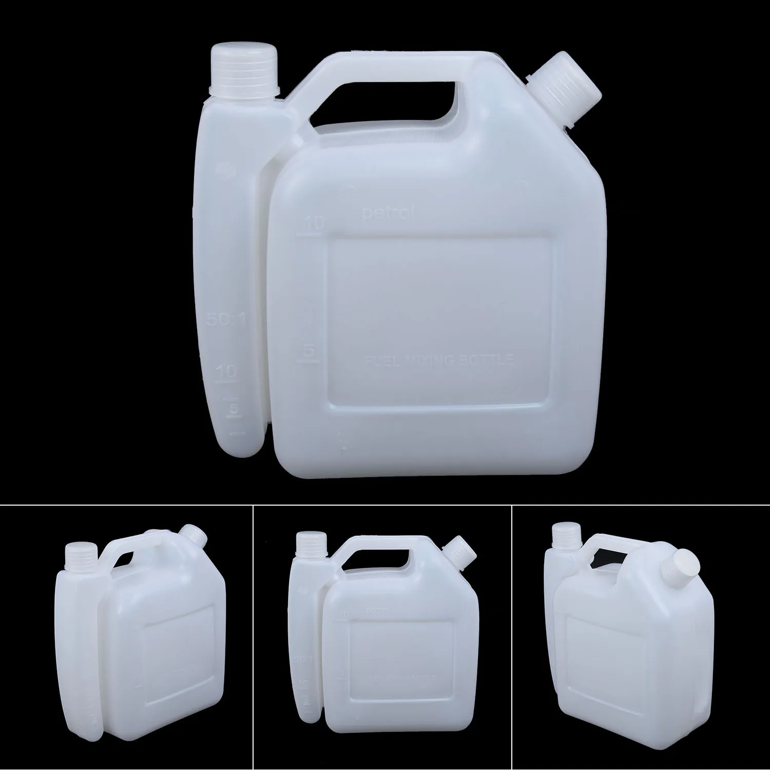 1 L Oil Pot Petrol Fuel Mixing Bottle Tank 2 Stroke For Chainsaw Trimmers 1:25 50:1 Lawn Mowers Line Strimmers Garden Supplies
