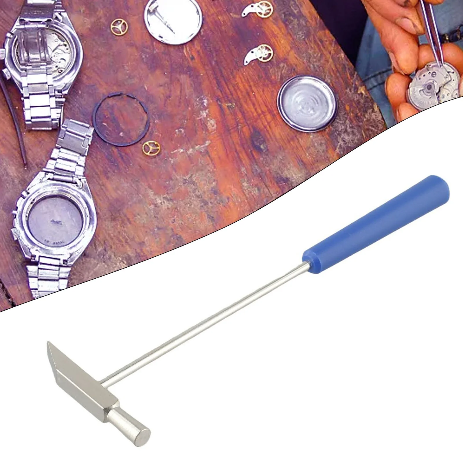 1pc Mini Hammer Repair Tool Metal Hammer Double Head Portable Hammer For DIY Jewelry Watch Repair Hand Tools