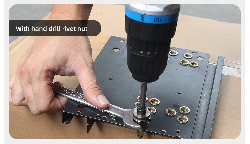 21pcs Hand Rivet Nut Head Set Rivet nut tool Manual Riveter Rivnut Tool Accessory for Nuts M3 M4 M5 M6 M8 M10 M12 Simple install
