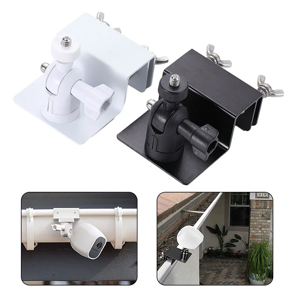 Roof Gutter Special Bracket Solar Panel Bracket Weatherproof Gutter Mount Bracket With Screw Adapter For Security Cameras
