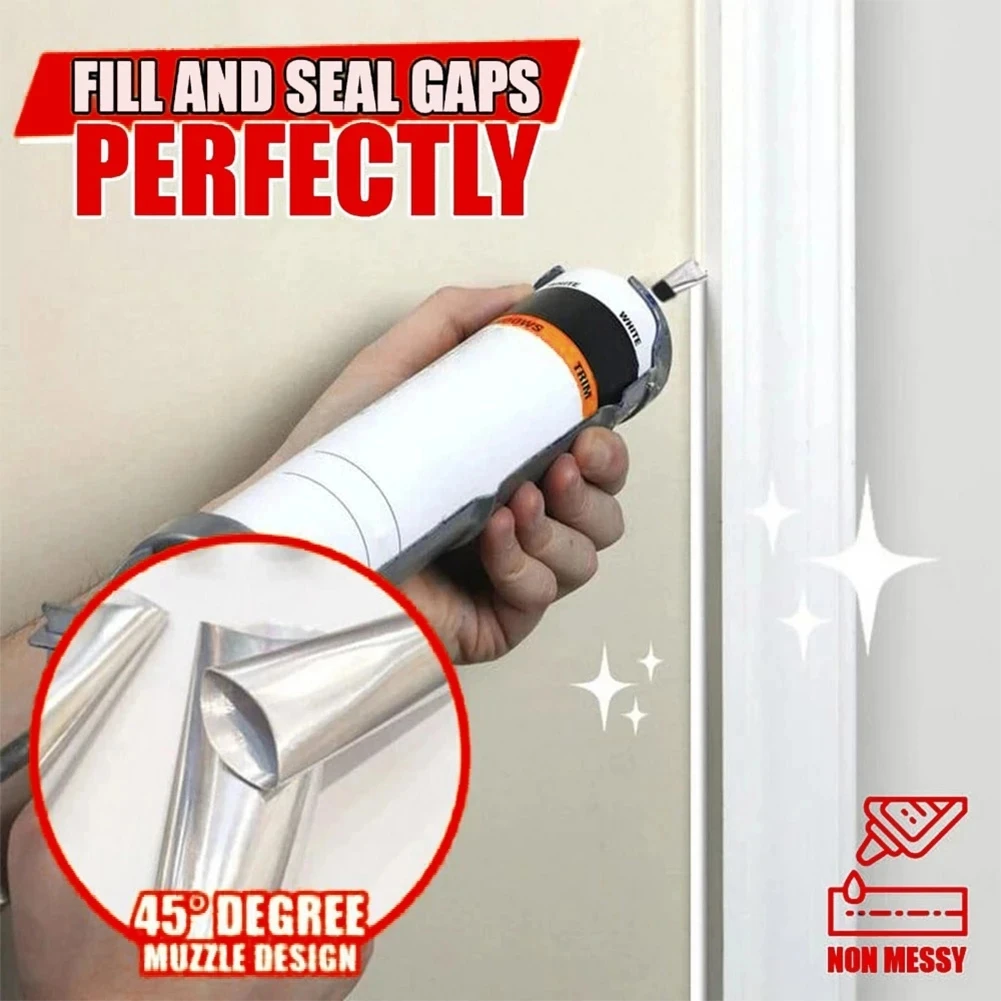 16/18pcs Caulking Nozzle Applicator Finishing Caulk Finisher Sealant Smooth Scraper Grout Kit Tool For Wall Set Accessory