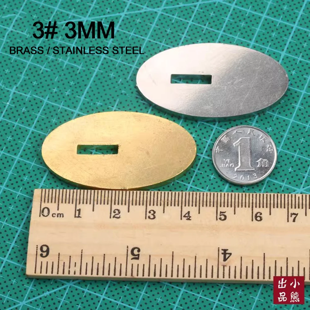 Knife Guard Bolster Pommel, Brass Stainless Steel DIY Knife Handle Fittings, Hand Guard Blanks, Fixed Blade Knife Making Parts