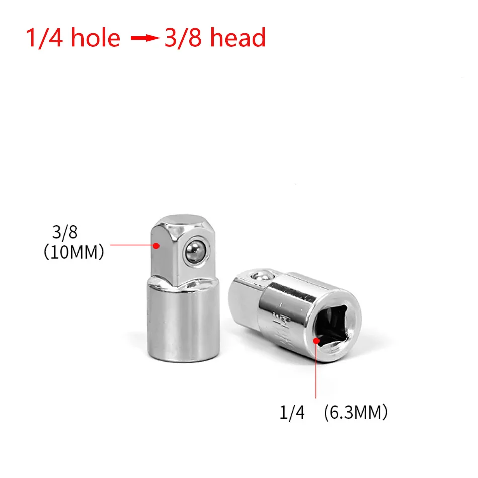 1/4" 3/8" 1/2" Ratchet Wrench Adapter Chrome Vanadium Sleeve Drive Socket Converter Wrench Transform Joint