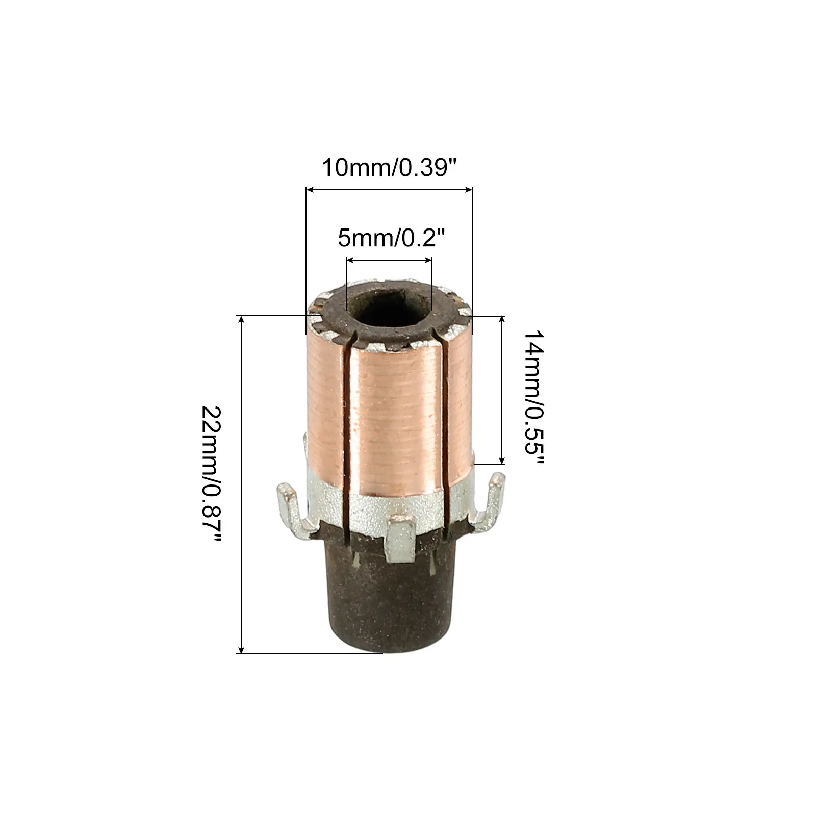 3.17x7.6x15.8mm(5P) /5x10x22mm (5P)/5x13x20.5mm(5P)/5x13x25mm(7P) Copper Bars Electric Motor Commutator for Power Tools DC Motor
