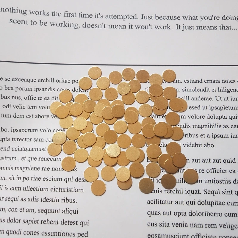 Dia 8mm 10mm 12mm 13mm 15mm 18mm 20m 25mm Thick 1mm Brass Round Disk Charms Pendants Jewelry Findings Accessories