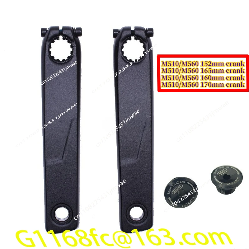 Cranks Bafang M560 M600 M510 Electric Bike Motor Mid Mounted Motor 152MM/160MM/165MM/170MM Bicycle Crank Arm E-Bike
