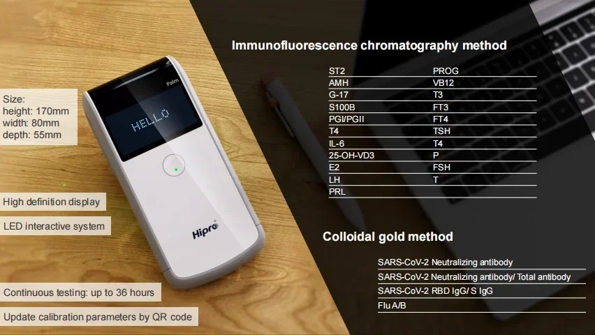 2025 NEW RANK POCT Fluorescence immunoassay analyzer Palm F for thyroid TSH in hospitals clinics labs