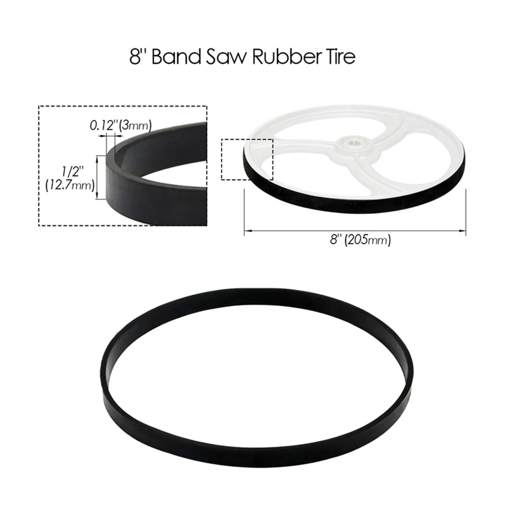 8-14Inch WoodWorking Band Saw Rubber Band Band Saw Scroll Wheel Rubber Ring Rubber Tire Band Woodworking Spare Parts
