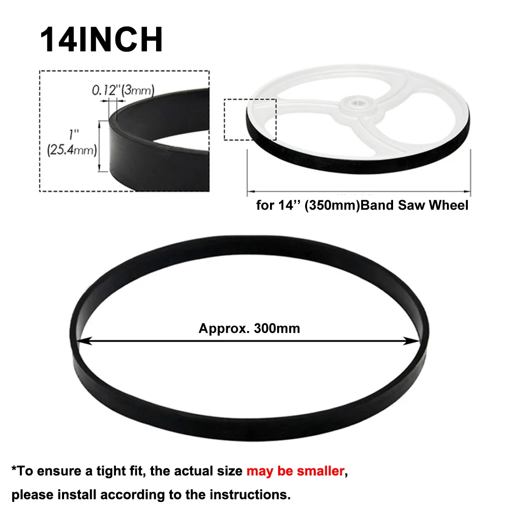 8-14Inch WoodWorking Band Saw Rubber Band Band Saw Scroll Wheel Rubber Ring Rubber Tire Band Woodworking Spare Parts