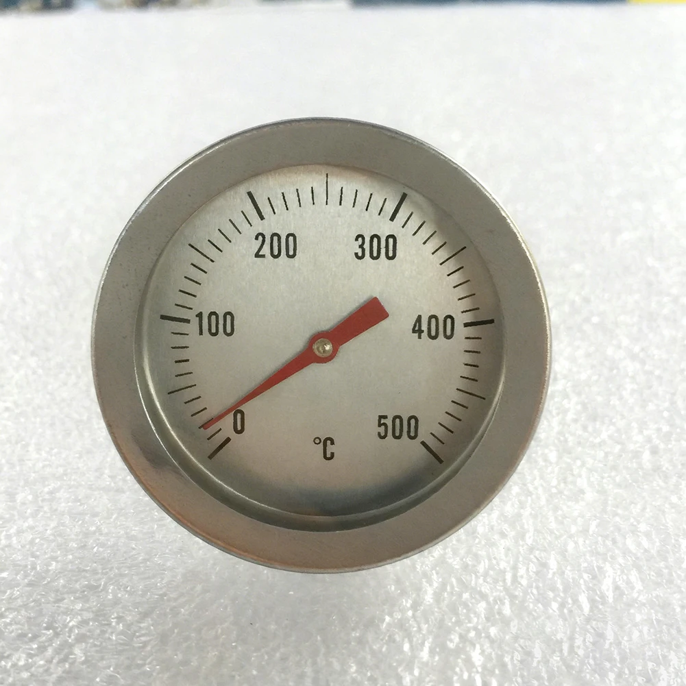 BBQ Thermometer Stainless Steel Oven Thermometer Bimetallic Thermometer 0-500°C 52mm Large Grills Thermometer Measuring Tools