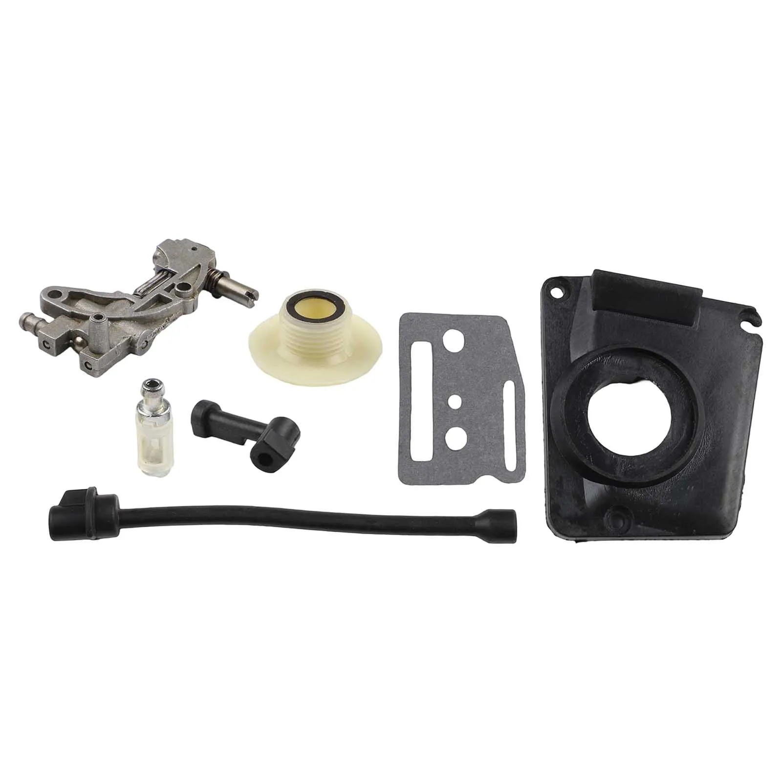 Oil Drive Pump Kit For CHINESE CHAINSAW 4500 5800 45CC 52CC 58CC Pump Cover Worm Gear Oil Pump Cover Oil Filter Oil Pipe