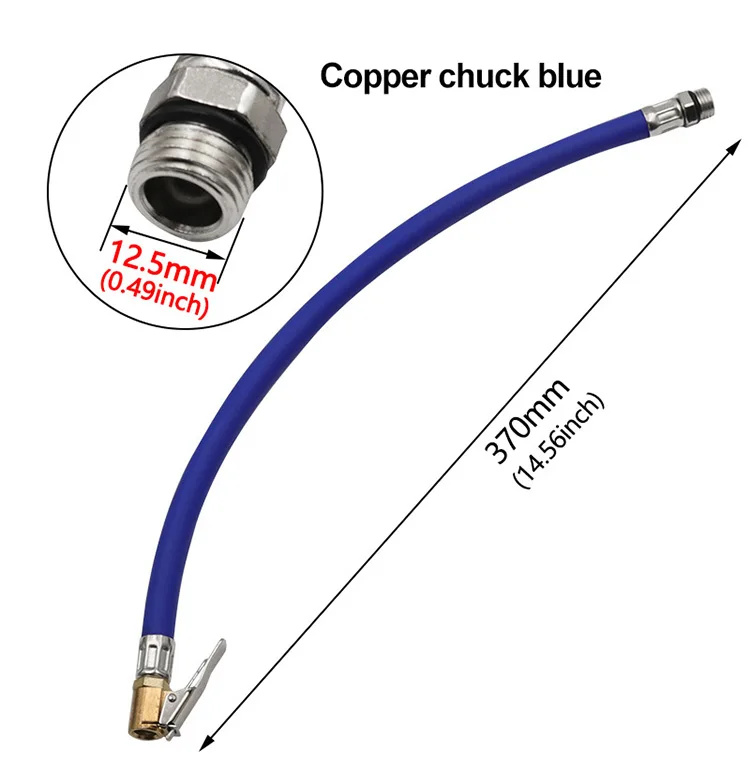 Tire Inflator Hose Inflatable Adapter Twist Tyre Air Pump Extension Tube Connection Locking Air Chuck for Bike Moto 9.5/12.5mm