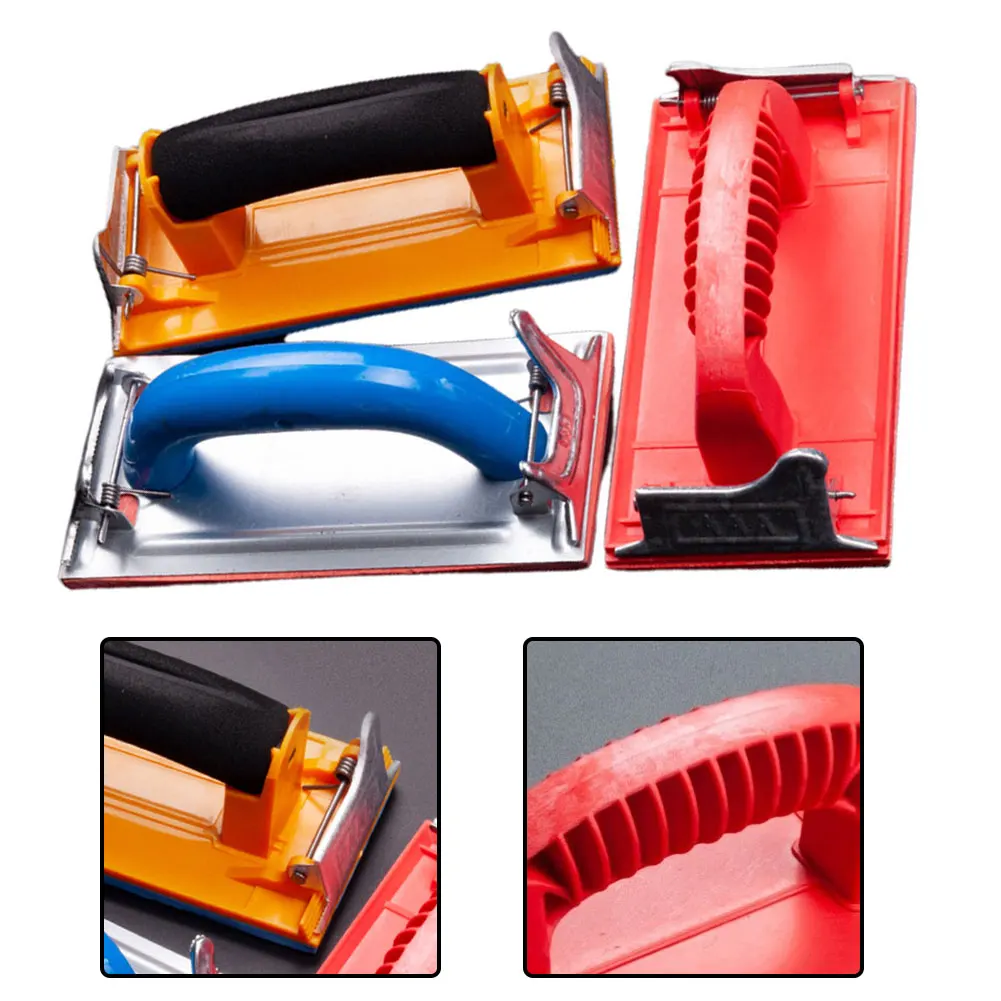 1Pcs Hand Sander Metal Sandpaper Holder Grinding Polish Tool For DIY Woodworking Wall Sand Board Abrasive Tool 180x85x30mm