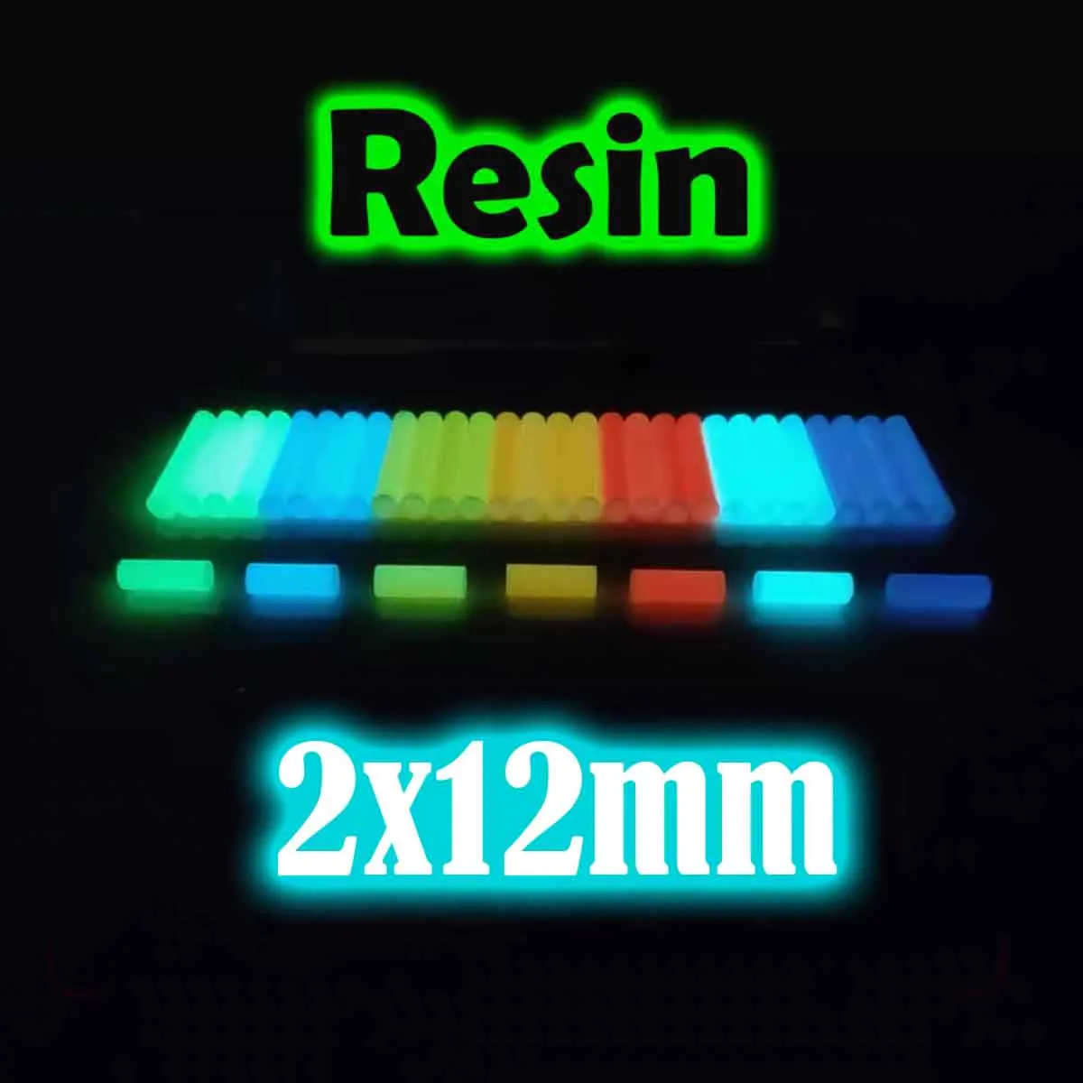 High-brightness Resin Luminous Rod 2*12mm Fingertip Gyroscope Accessory Knife Umbrella Rope Decoration long-lasting luminous
